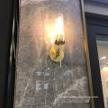 China Retro bronzer textured clear glass wall light Factory